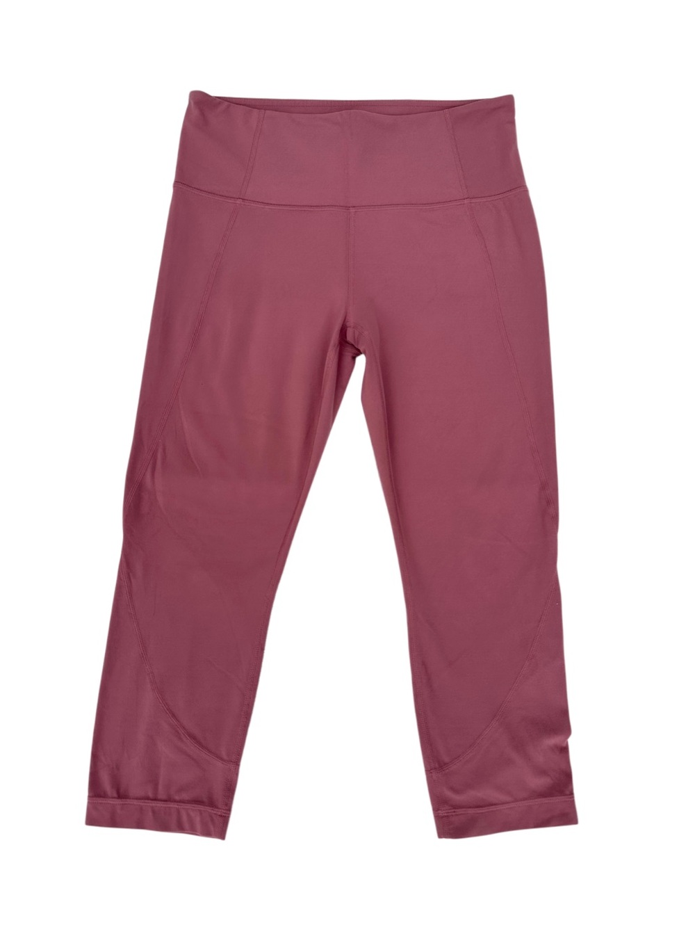 Athleta Cropped Leggings Mauve Pink Mid Rise Athletic Yoga Pants Women’s M